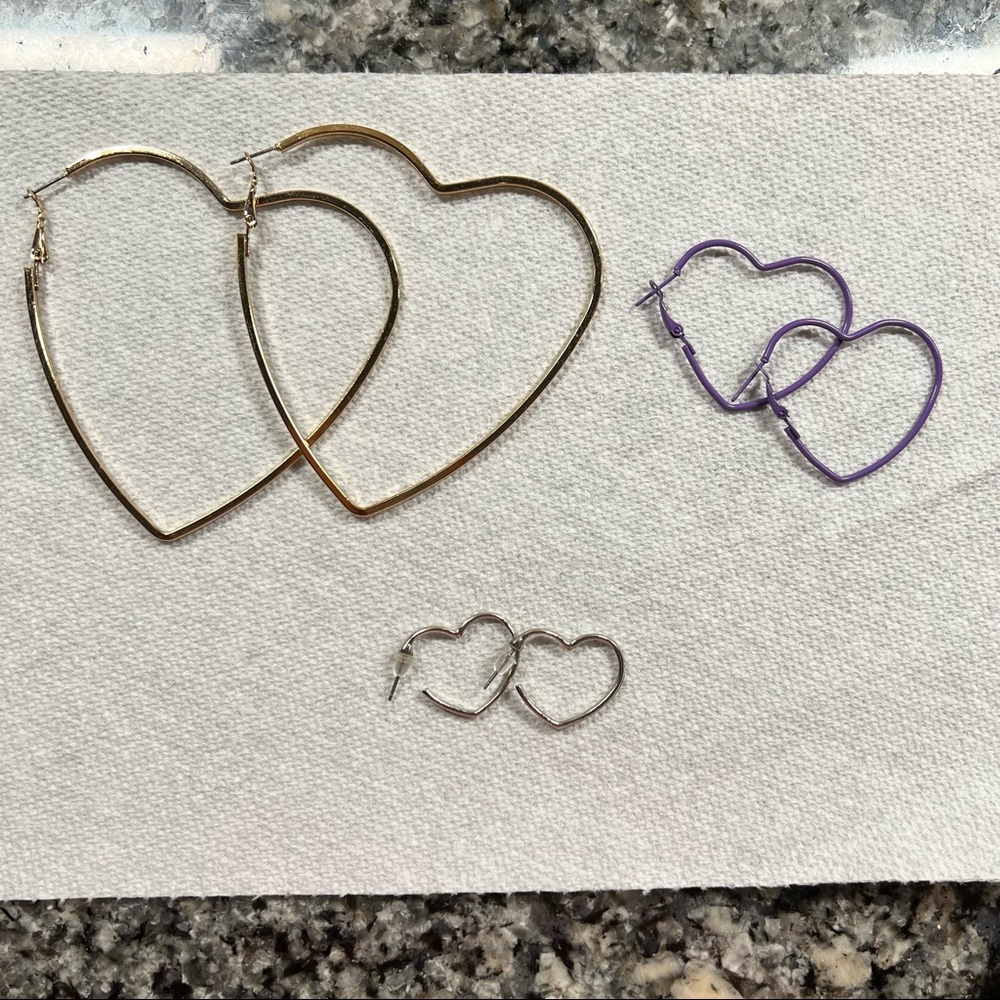 Heart Shape Earrings Lot